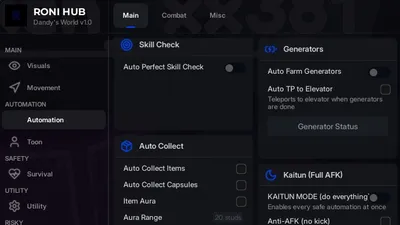god mode , AUTO FARM GENERATORS,KAITUN,speed bypass