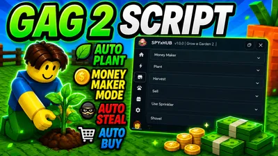 GAG 2 MONEY MAKER – AUTO PLANT, AUTO STEAL, HOP SERVER