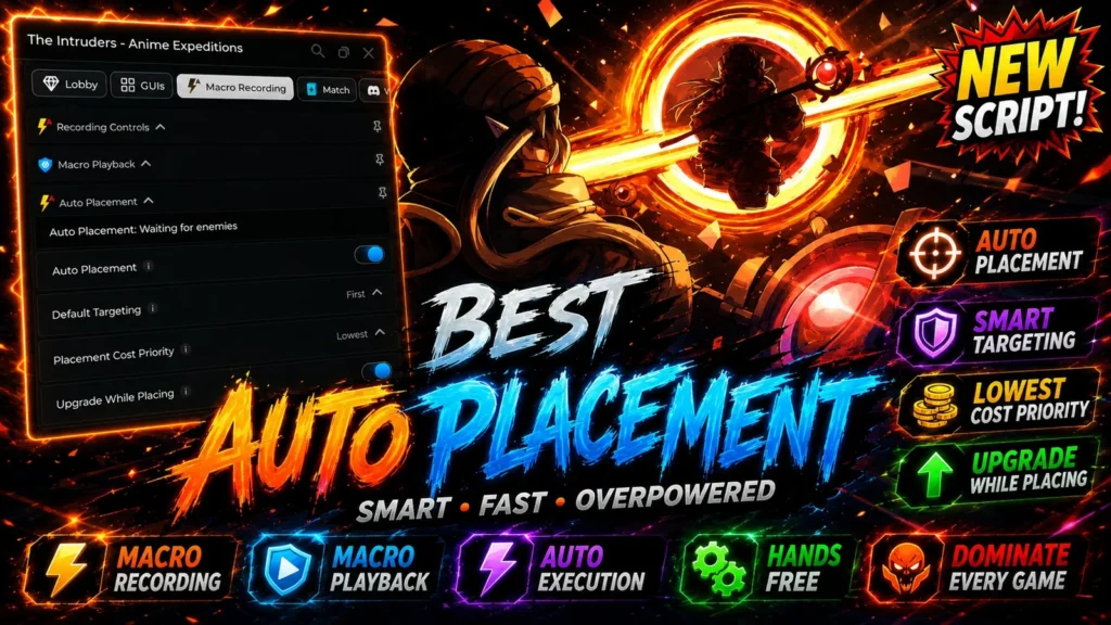 Macro Recorder + Auto Placemen · Match & Summon for mobilePC - Roblox Script