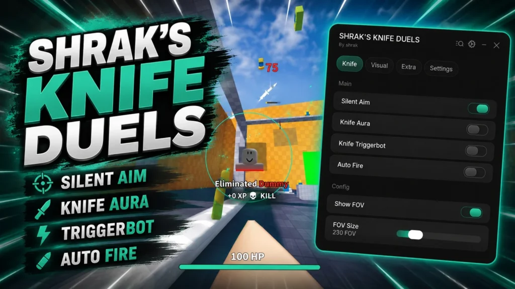 KNIFE DUELS KEYLESS MENU - Roblox Script