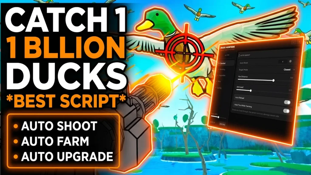 CATCH 1 BILLION DUCKS AUTO FARM AUTO SHOOT AUTO UPGRADES - Roblox Script