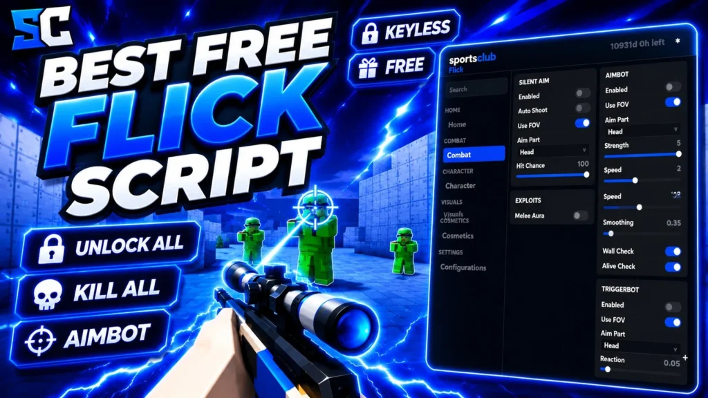 Free Flick Script | Unlock All, Kill All, Silent Aim - Roblox Script