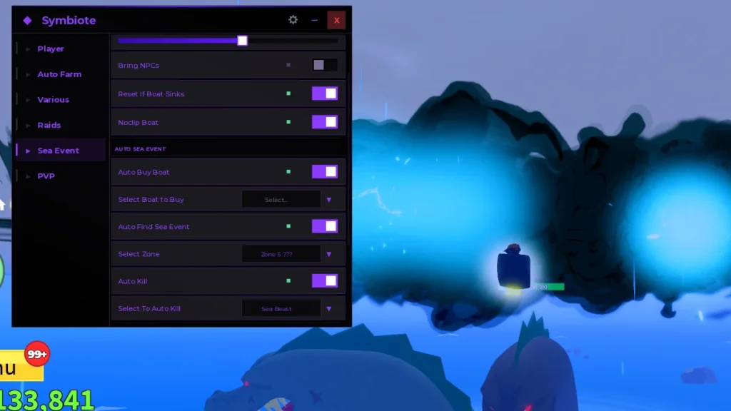 [FREE] [OP] AUTO FARM | LEVEL | RAID | SEA EVENT | Symbiote - Roblox Script