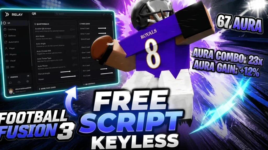 RELAY HUB BEST FREE KEYLESS FF3 HUB | QBA, MAGS, 50+ FETURES - Roblox Script