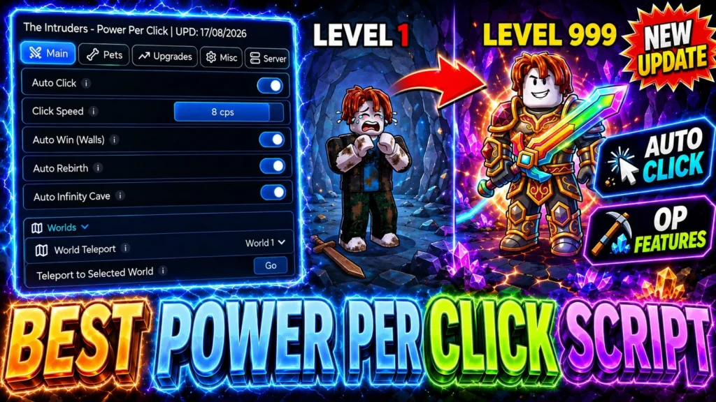 Auto Clicker & Auto Farm | Pets, Upgrades, Webhooks, More!!! - Roblox Script