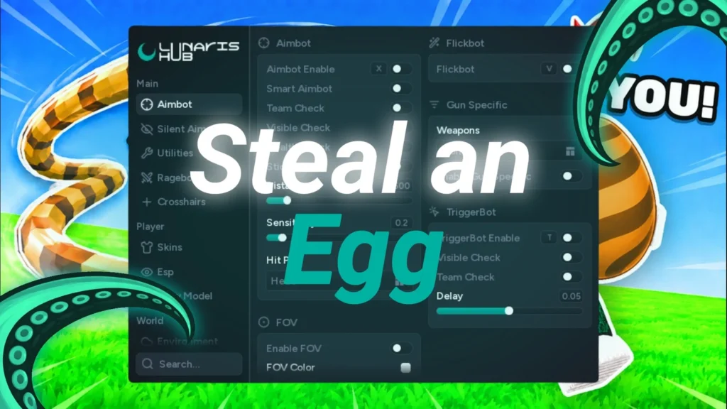 Steal an Egg Script | Lunaris Hub - Roblox Script