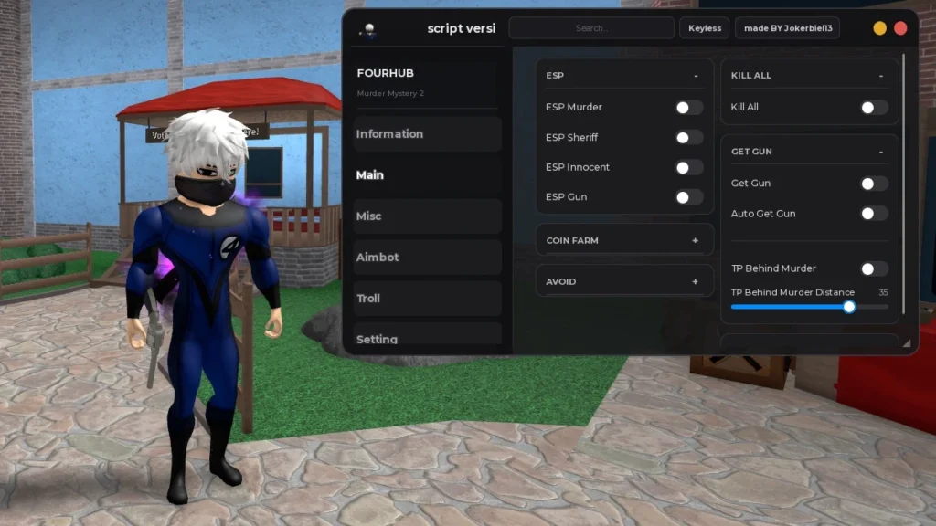 FourHub ESP, Get Gun, Troll, Farm Coins And More - Roblox Script