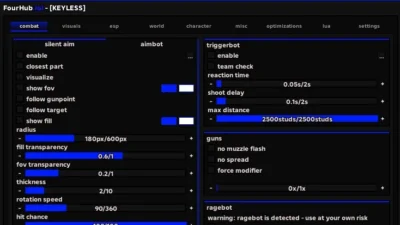 FourHub Keyless AimBot RageBot BulletAim And More