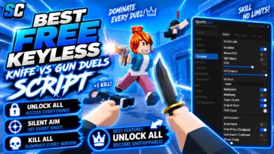 Free Knife VS Gun DUELS | Kill All, Silent Aim, Skin Changer