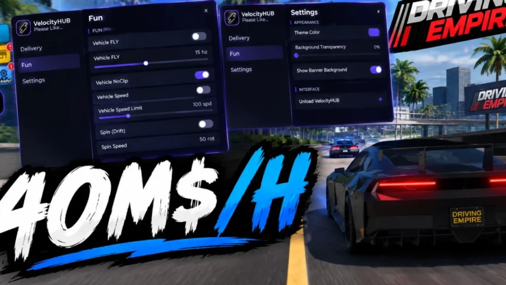 Auto Delivery · Vehicle FLY · Vehicle SPEED · Vehicle SPIN.. - Roblox Script