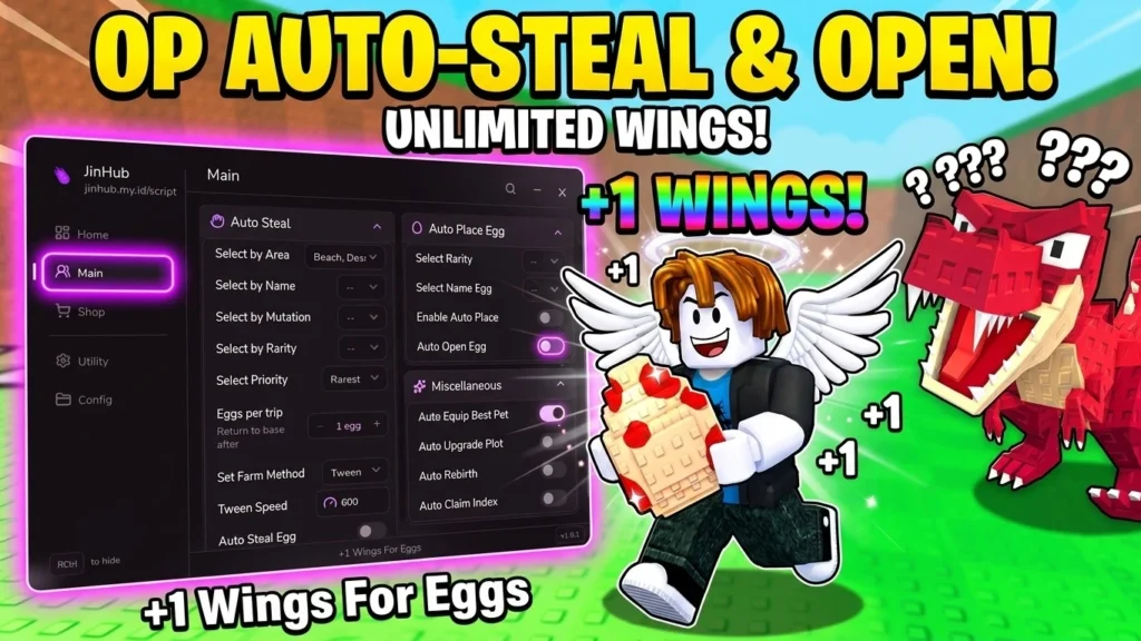 New OP Script +1 Wings for Egg! Full Feature - Roblox Script