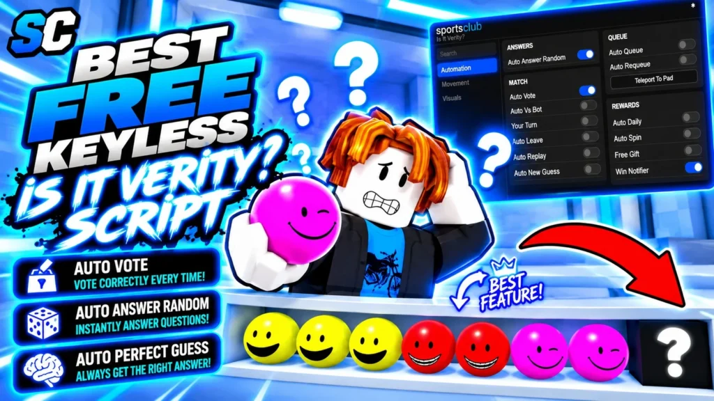 Free Is It Verity Script | Auto Guess, Auto Vote, Best Guess - Roblox Script