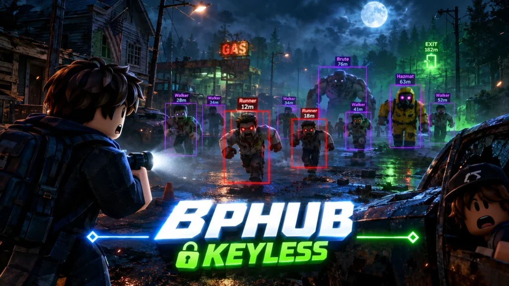 HUSH Free | Zombie ESP + Fullbright - Roblox Script