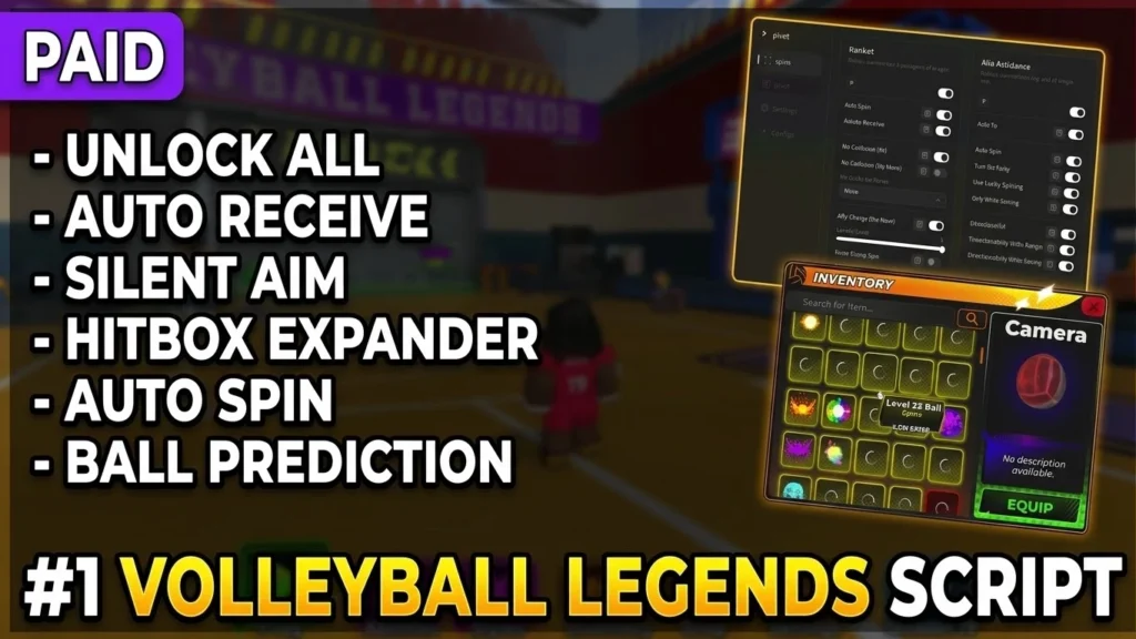 Unlock All,Silent Aim, Hitbox Expander, Ball Prediction - Roblox Script
