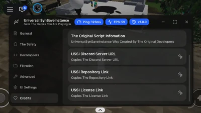 SaveInstance UI