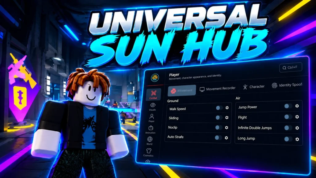 Universal Sun Hub | Full Combat, Visuals & Misc - Roblox Script