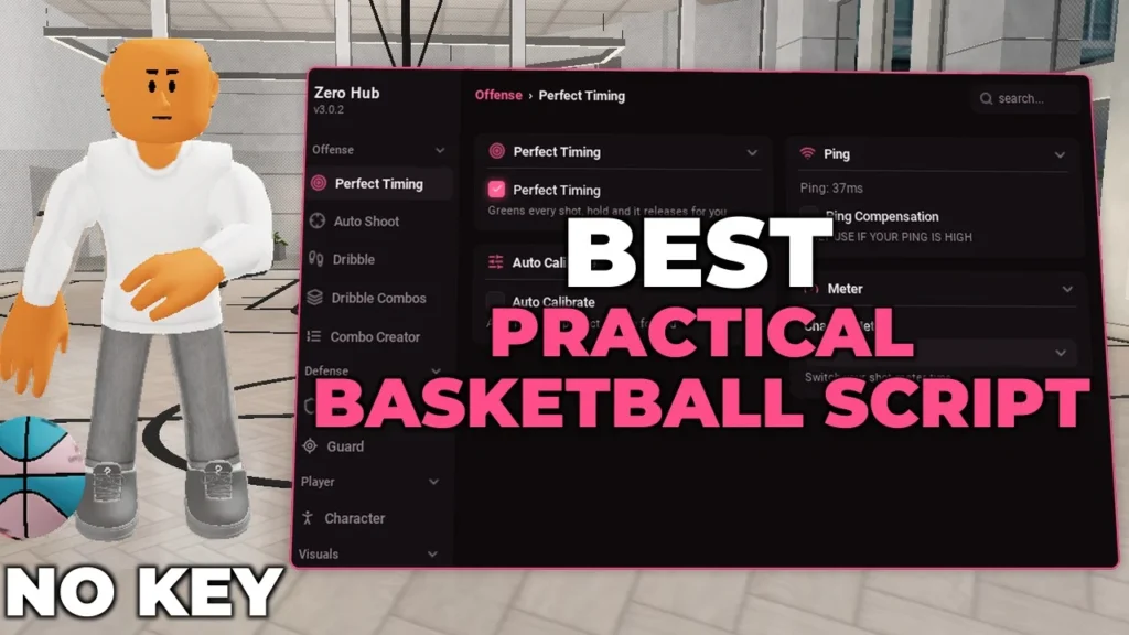 KEYLESS PRACTICAL BASKETBALL- AUTO GREEN, AUTO GUARD & MORE - Roblox Script