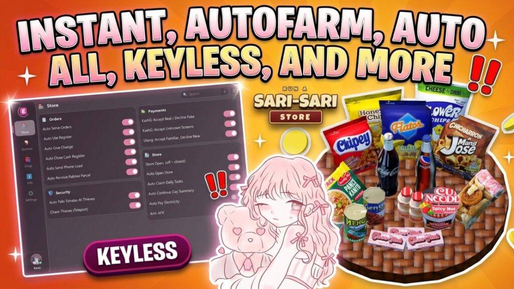 KEYLESS | AUTOFARM | AUTO BUY | INSTANT | PASTEBIN | MORE - Roblox Script